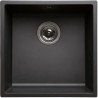 NORD INOX Evier cuisine a encastrer 1 cuve + 1 bonde a panier sans égouttoir - Résine - 40 x 40 x 20 cm - Noir