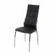 Lot de 4 chaises - Simili noir - L 44 x P 54 x H 100 cm - GEORGE