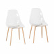 Lot de 2 chaises cristal transparent - L 47 x P 54 x H 84 cm - CLODY