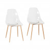 Lot de 2 chaises cristal transparent - L 47 x P 54 x H 84 cm - CLODY