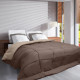 HUDSON Couette légere Microfibre 200g/m² 240x260cm Taupe & Lin