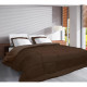 CALGARY Couette chaude Microfibre 400g/m² Choco & Moka 200x200cm