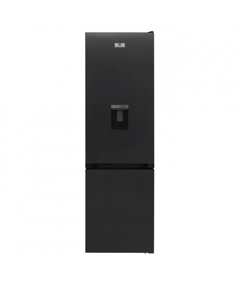 CONTINENTAL EDISON - Réfrigérateur congélateur bas - No Frost - 270L - distributeur d'eau - Inox noir - Classe E - L54 xH180 cm