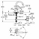 GROHE Mitigeur monocommande Lavabo Taille L Eurostyle Cosmopolitan 23043003