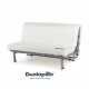 Banquette BZ Dunlopillo - Tissu Gris + 2 coussins noir - L 140 x P 99 x H 98 cm - ALICE