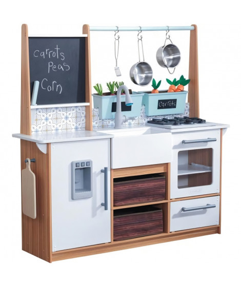 KidKraft - 53444 - Cuisine Enfant Farmhouse en bois avec EZ Kraft Assembly