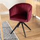 Chaise de salle a manger - Velours bordeaux - L 61,5 x P 61 x H 79,5 cm - MANON