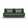 Banquette convertible 3 places MASSA - Tissu vert kaki - L 195 x P 86 x H 82 cm