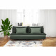 Banquette convertible 3 places MASSA - Tissu vert kaki - L 195 x P 86 x H 82 cm