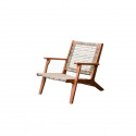 Fauteuil de jardin en bois d'eucalyptus FSC et en résine tressée JAVA