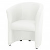 Fauteuil Simili blanc - L 59  x P 63  x H 77 cm - ARCADE