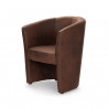 Fauteuil Simili marron foncé - L 59  x P 63  x H 77 cm - ARCADE