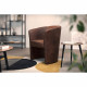 Fauteuil Simili marron foncé - L 59  x P 63  x H 77 cm - ARCADE