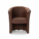 Fauteuil Simili marron foncé - L 59  x P 63  x H 77 cm - ARCADE