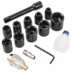 Coffret clé a choc pneumatique de 1/2 SCHEPPACH - 32 Nm - 7 000 tours/min (10 douilles, rallonge, lubrifiant et bouteille d'h…