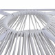 MANA Fauteuil design en forme d'oeuf - cordage en plastique blanc