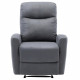 Fauteuil relax manuel - Tissu gris - L 82  x P 97 x H 98 cm - JESS