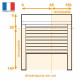 FRANCE COMBI Volet roulant PVC double parois - H 1,4 x L 1,5 m - Manoeuvre électrique filaire - Blanc