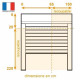 FRANCE COMBI Volet roulant électrique filaire - Coffre aluminium et lames PVC - 220 x 150 cm - Blanc