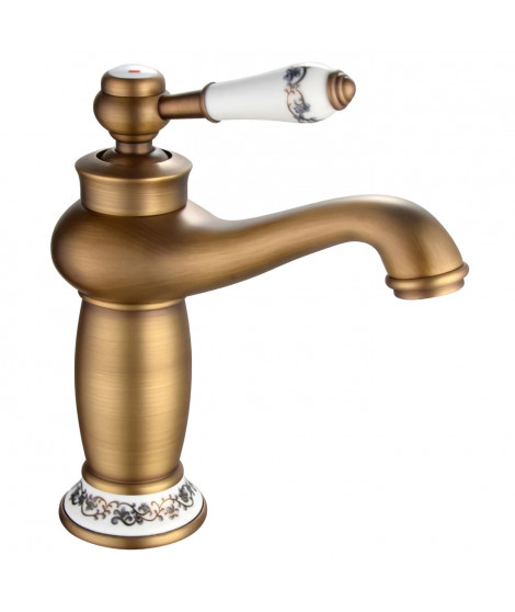 ROUSSEAU Mitigeur lavabo MARPLE vieux bronzé