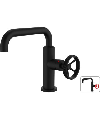 ROUSSEAU MITIGEUR LAVABO INDUSTRIEL BEC MOBILE NOIR