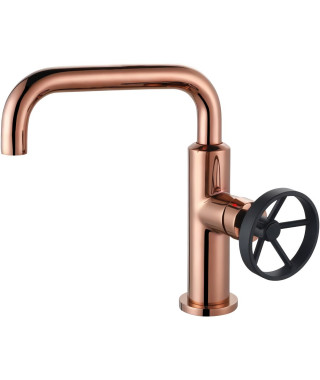 ROUSSEAU MITIGEUR LAVABO INDUSTRIEL BEC MOBILE ROSE GOLD