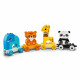 LEGO DUPLO 10955 Le train des animaux incluant un éléphant, un tigre, un panda et une girafe pour les bébés,1 an et demi