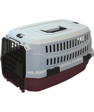 M-PETS Caisse de transport Viaggio Carrier M - 68x47,6x45cm - Bordeaux et gris - Pour chien