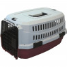 M-PETS Caisse de transport Viaggio Carrier M - 68x47,6x45cm - Bordeaux et gris - Pour chien