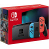 Console Nintendo Switch avec un Joy-Con rouge néon et un Joy-Con bleu néon