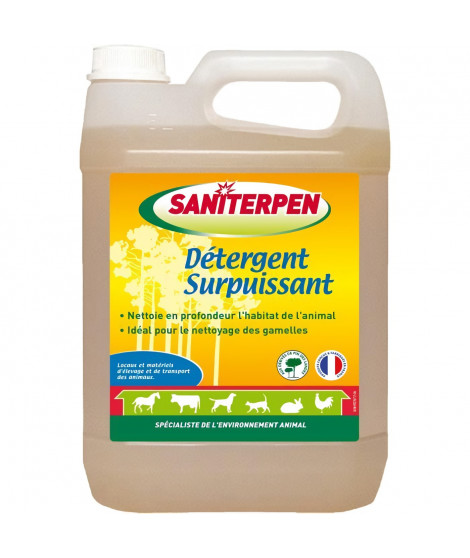 SANITERPEN Détergent Surpuissant - Nettoyant manuel ou haute pression - Pour l'habitat - 5 L