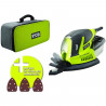 RYOBI Ponceuse triangulaire 100 W + 20 abrasifs