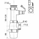 WIRQUIN Siphon d'évier - Réglable en hauteur - Avec prise machine a laver