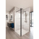 AURYS Paroi de douche en kit BALEARES  REFLECTO BLACK - Verre Timeless 8 mm trempé by Saint-Gobain - L.120 cm x  H.198 cm