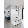 Paroi de douche en kit  Baleares atelier  n°2 - Verre Timeless  8 mm trempé - L.140 cm x H.198 cm - Profilé Noir  - Saint Gobain