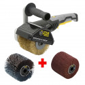 FARTOOLS Pack 615127 : Rénovateur REX120C + brosse nylon et lanieres - Spécial bois, métal et pierre - Surfaces planes ou com…