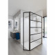 Paroi de douche en kit  Baleares atelier  n°2 - Verre Timeless  8 mm trempé - L.140 cm x H.198 cm - Profilé Noir  - Saint Gobain