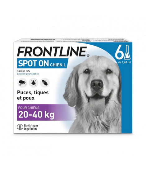 FRONTLINE Spot On chien 20-40kg - 6 pipettes