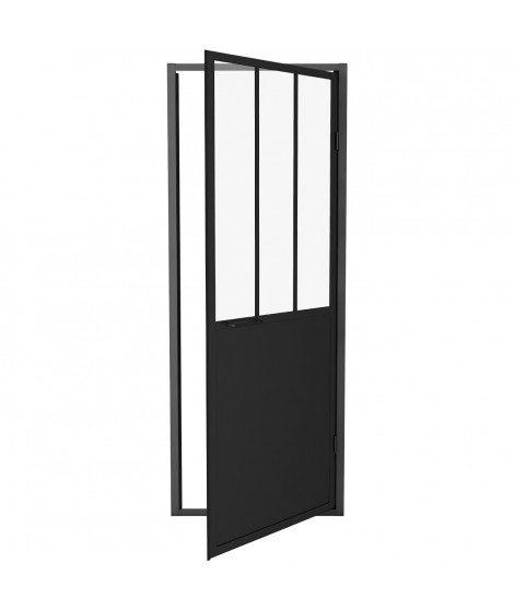 PORTE PIVOTANTE 80X200 STYLE INDUSTRIEL NOIR