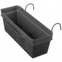 DEROMA KIT Jardiniere avec reserve d'eau Like Anthracite 49x28 cm