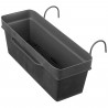 DEROMA KIT Jardiniere avec reserve d'eau Like Anthracite 49x28 cm