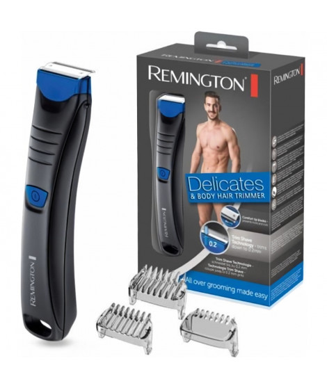 Remington BHT250 Tondeuse Rasoir Corps Homme Delicates Etanche, 3 Sabots, Lames Anti-Coupure Anti-Irritation