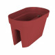 ARTEVASI Jardiniere pour balcon Capri - 30 x 60 x H 30 cm - 26,8 L - Rouge foncé