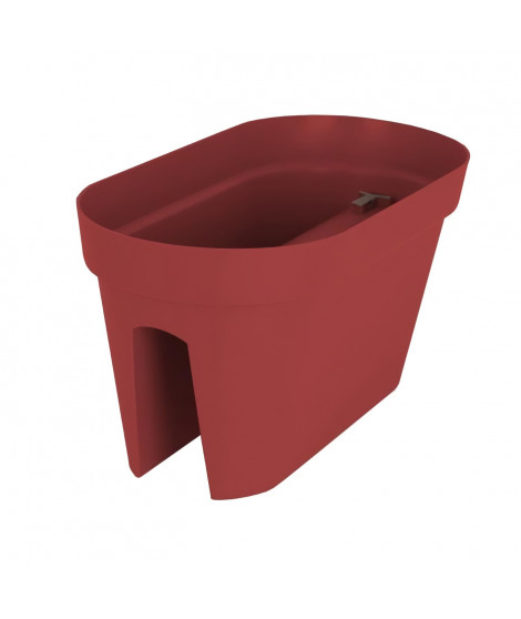 ARTEVASI Jardiniere pour balcon Capri - 30 x 60 x H 30 cm - 26,8 L - Rouge foncé