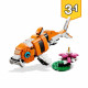 LEGO 31129 Creator 3 en 1 Sa Majesté le Tigre, Jouets Animaux pour Filles et Garçons des 9 Ans, Figurines Panda, Poisson