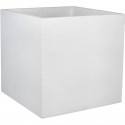 EDA PLASTIQUE Bac a fleurs carré Graphit - 57 L - 49,5 x 49,5 x 49,5 cm - Blanc cérusé