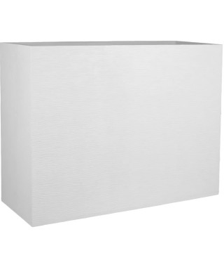 EDA PLASTIQUE Bac a fleurs Muret Loft Graphit - 46 L - 78,5 x 29,5 x 60 cm - Blanc cérusé