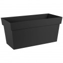 EDA Muret avec roulettes Toscane - 79 x 35 x H 39 cm - 74 L - Noir