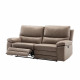 Canapé 2 places relax électriques - Tissu beige - L 201 x P 158 x H 99 cm - DUSTIN