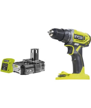 RYOBI Pack Perceuse-visseuse sans fil 18V ONE+ avec une batterie 1,5 Ah et un chargeur 1,5 A